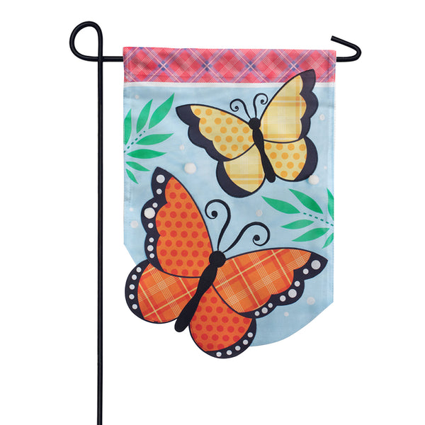 Butterflies Applique Garden Flag