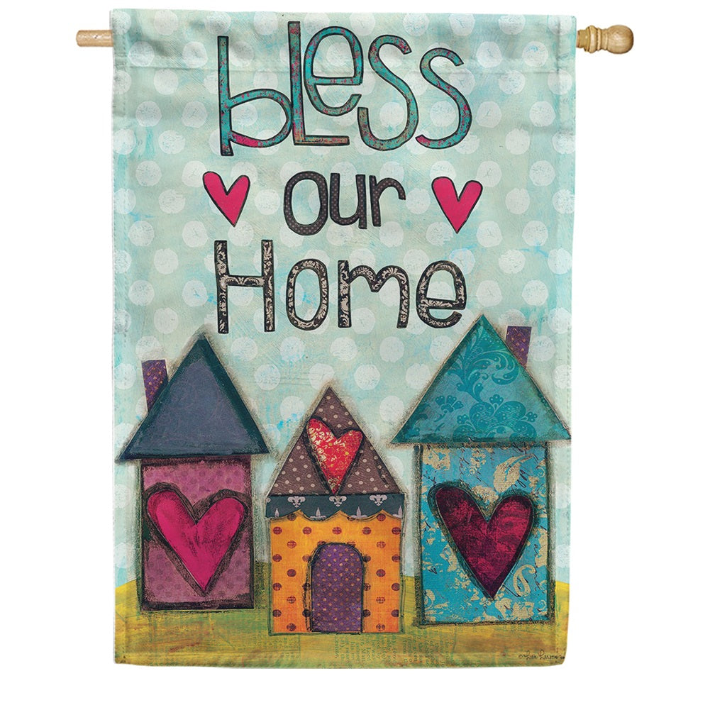 Bless Our Home House Flag