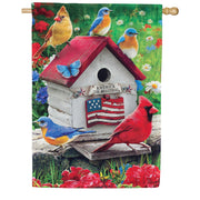 Cardinals & Bluebirds House Flag