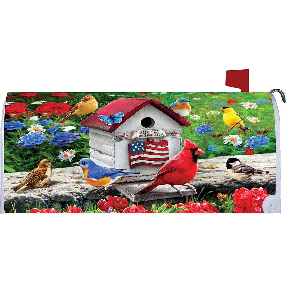 Cardinals & Bluebirds Mailbox Cover