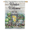 Warm Winter Welcome House Flag