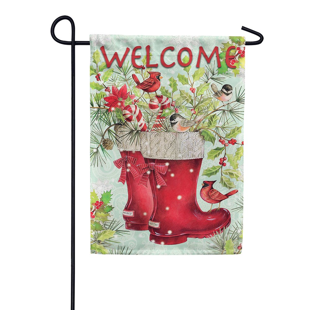 Santa Boots Garden Flag