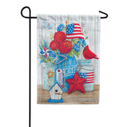 Patriotic Still Life Garden Flag