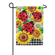 Sunflower Ladybugs Garden Flag