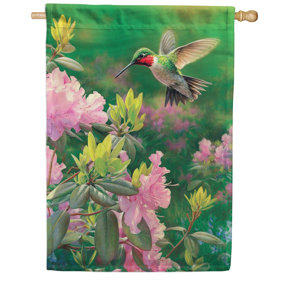 Hovering Hummer House Flag