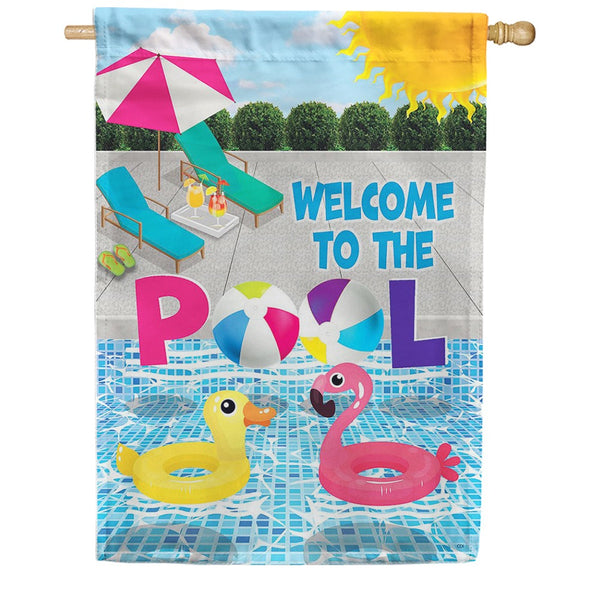Welcome to the Pool House Flag