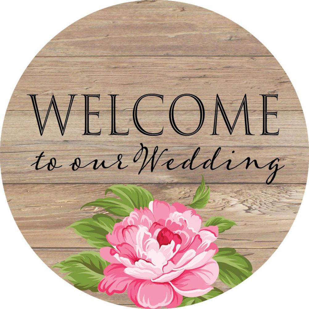 Custom Decor Accent Magnet - Wooden Wedding