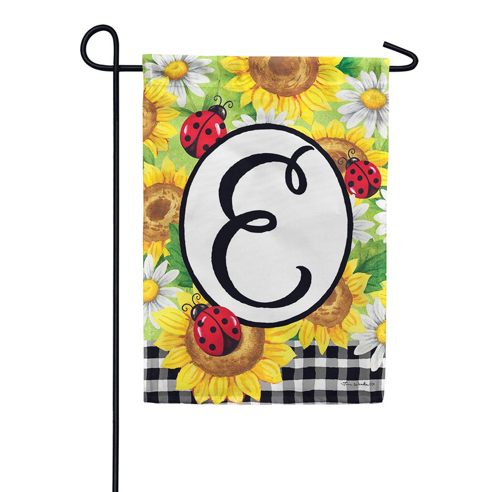 Sunflower Ladybug E Garden Flag