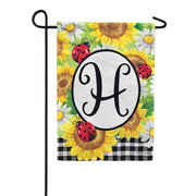 Sunflower Ladybug H Garden Flag