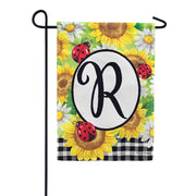Sunflower Ladybug R Garden Flag