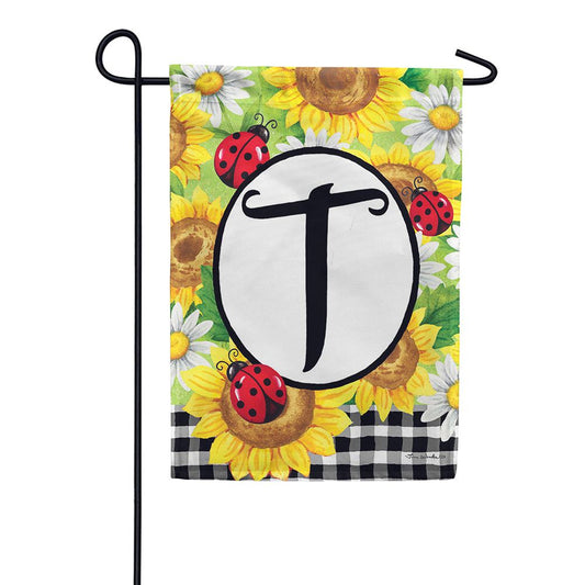 Sunflower Ladybug T Garden Flag