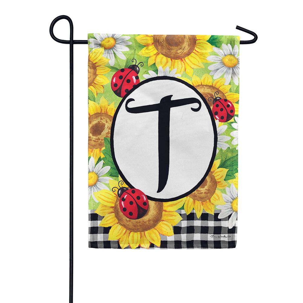 Sunflower Ladybug T Garden Flag
