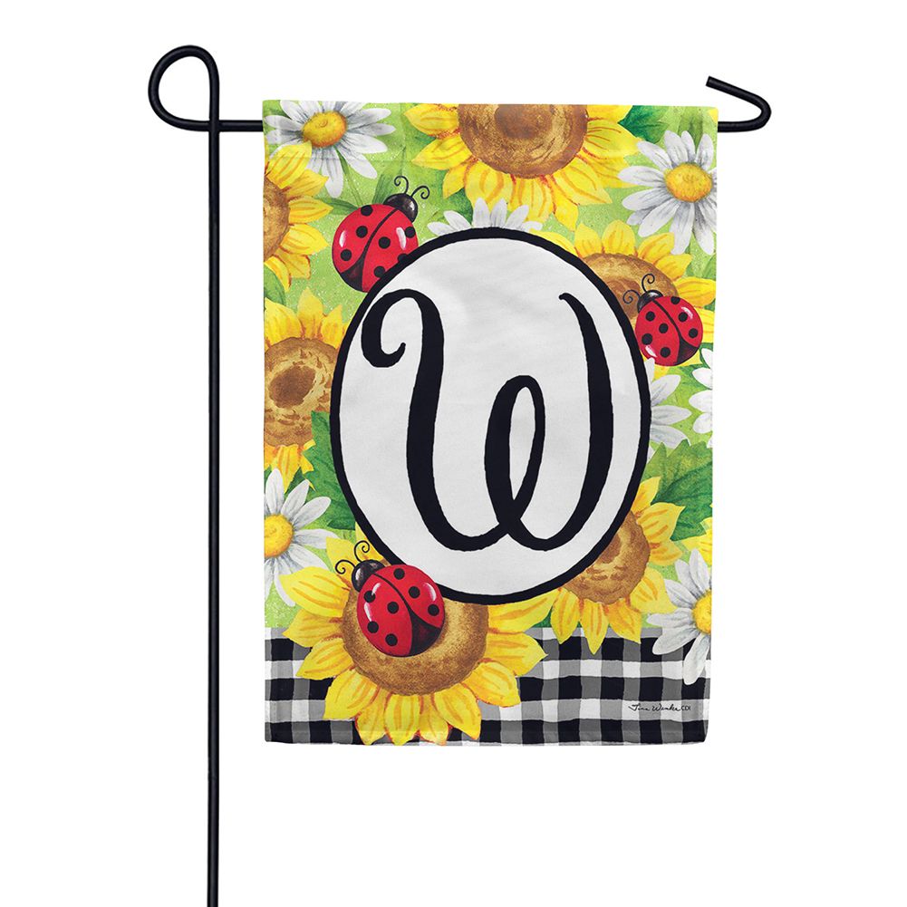 Sunflower Ladybug W Garden Flag