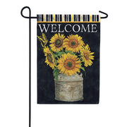 Sunflower Stripes Garden Flag