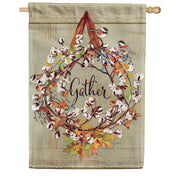 Cotton Wreath House Flag