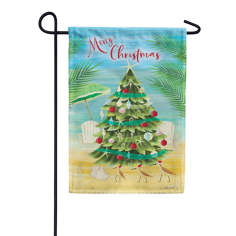 Coastal Christmas Garden Flag