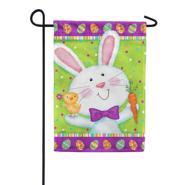 Bowtie Bunny Garden Flag