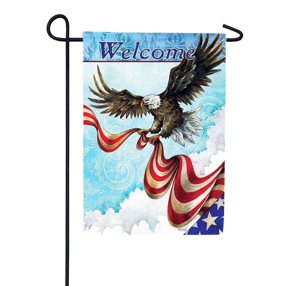 Patritoic Eagle Garden Flag