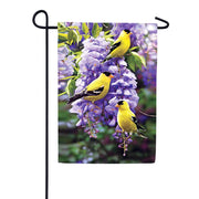 Goldfinch Wisteria Garden Flag