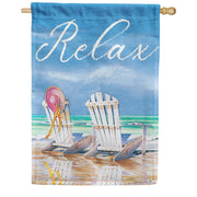 Relax Adirondacks House Flag