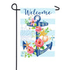 Floral Anchor Garden Flag