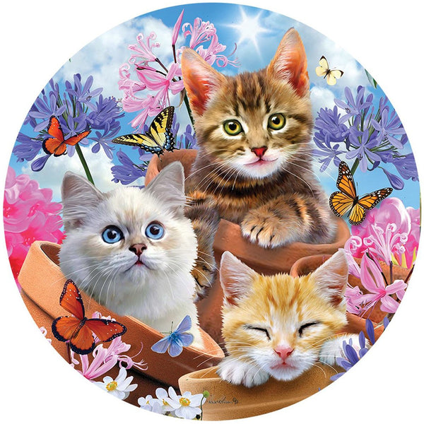 Custom Decor Accent Magnet - Kittens and Flowers