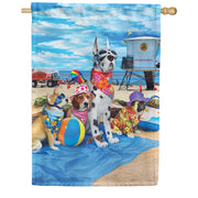 Dogs in the Beach House Flag
