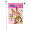 Bunny Wreath Garden Flag