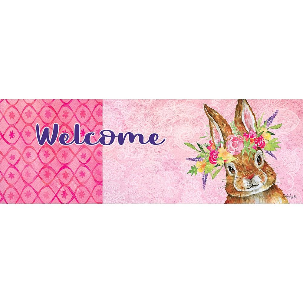 Custom Decor Signature Sign - Bunny Wreath