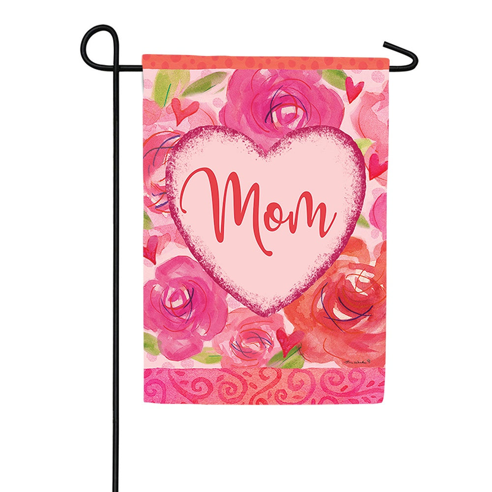 Mom Heart Garden Flag
