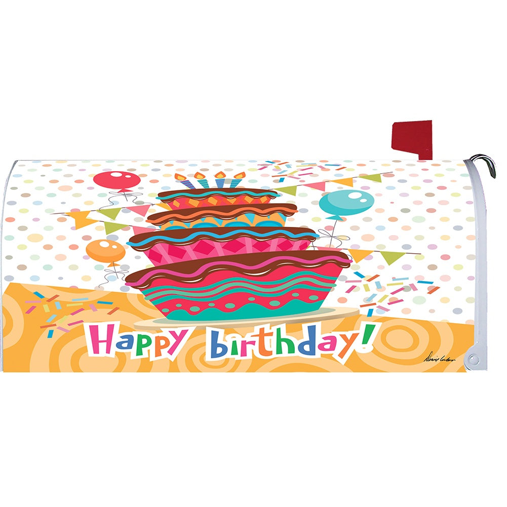 Happy Birthday Mailbox Cover