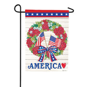 Flag Wreath Garden Flag