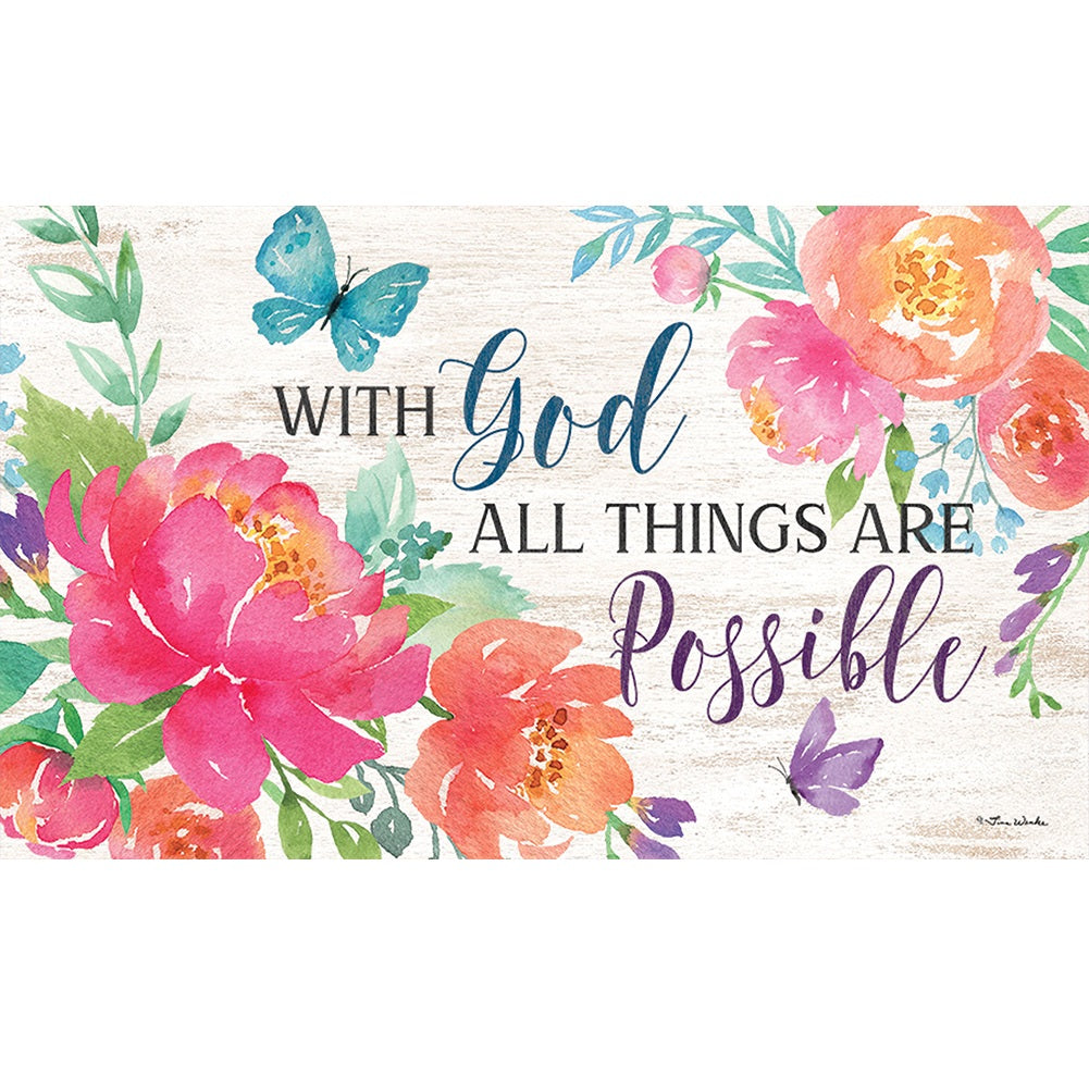 With God Door Mat