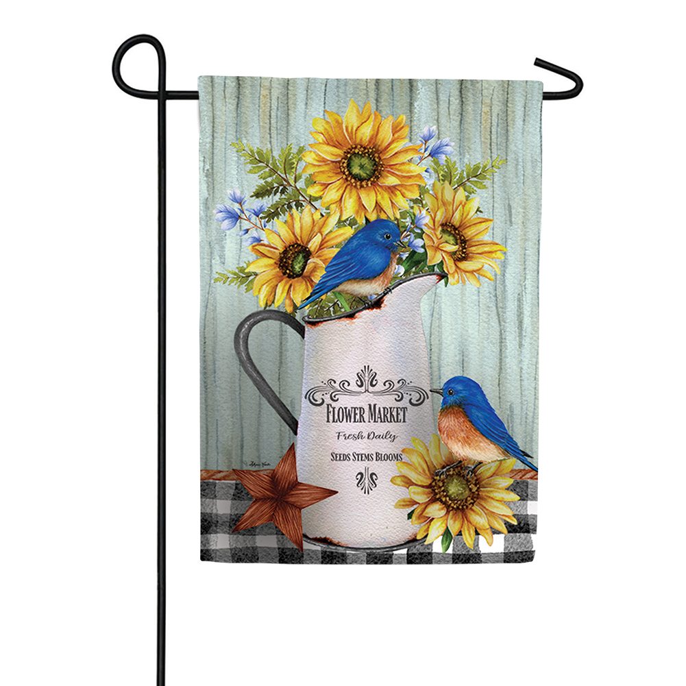 Bluebirds & Sunflowers Garden Flag