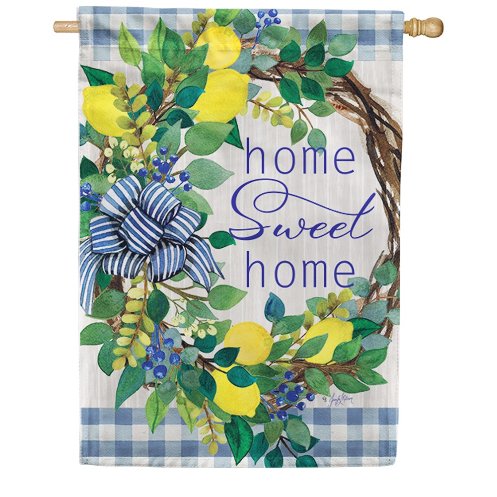 Lemon Wreath House Flag