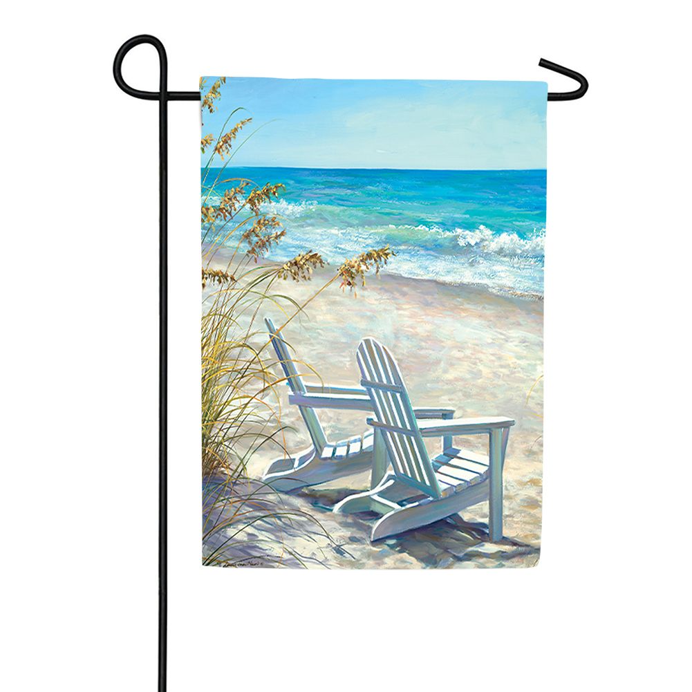 Beach Adirondacks Garden Flag