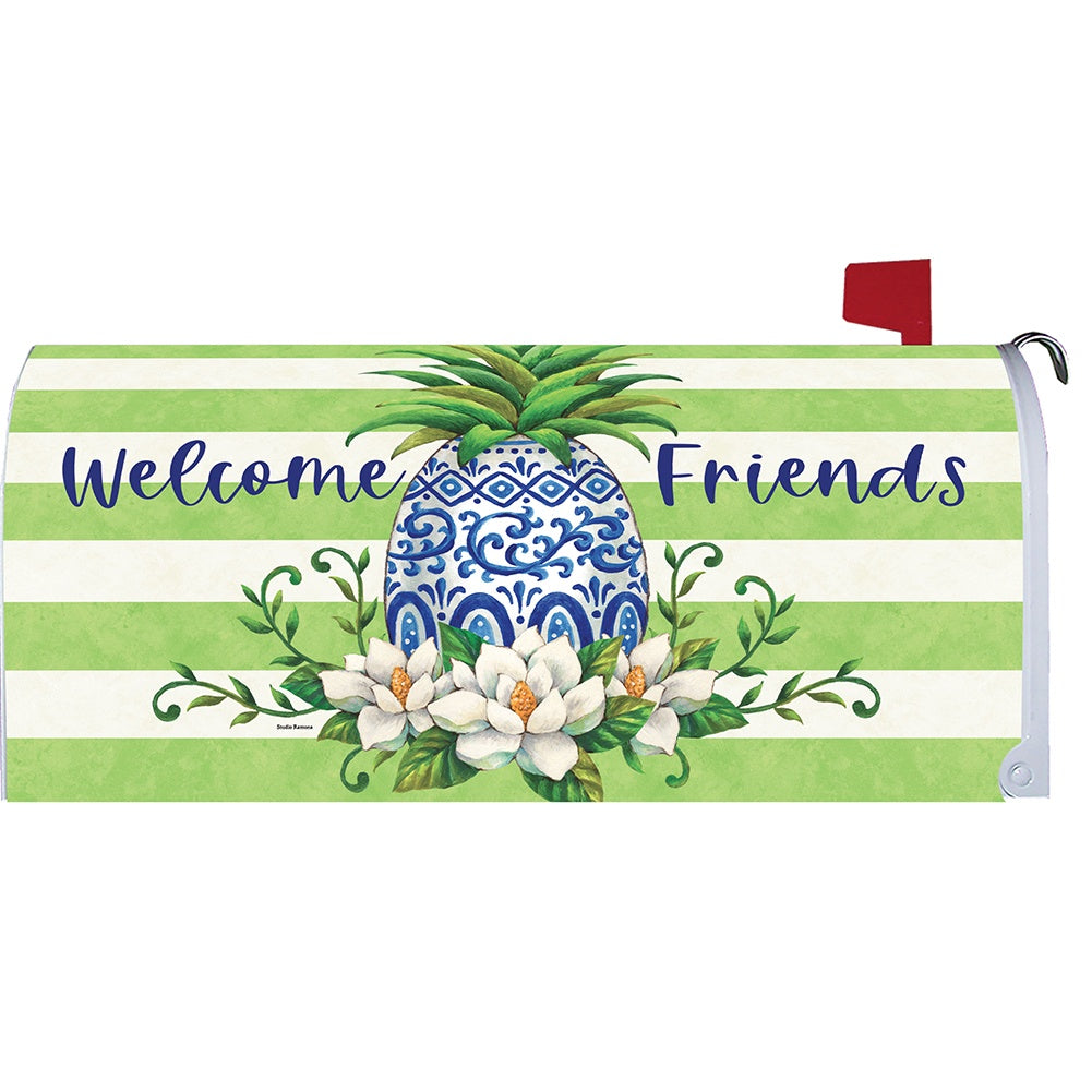 Pineapple Magnolia Mailbox Cover