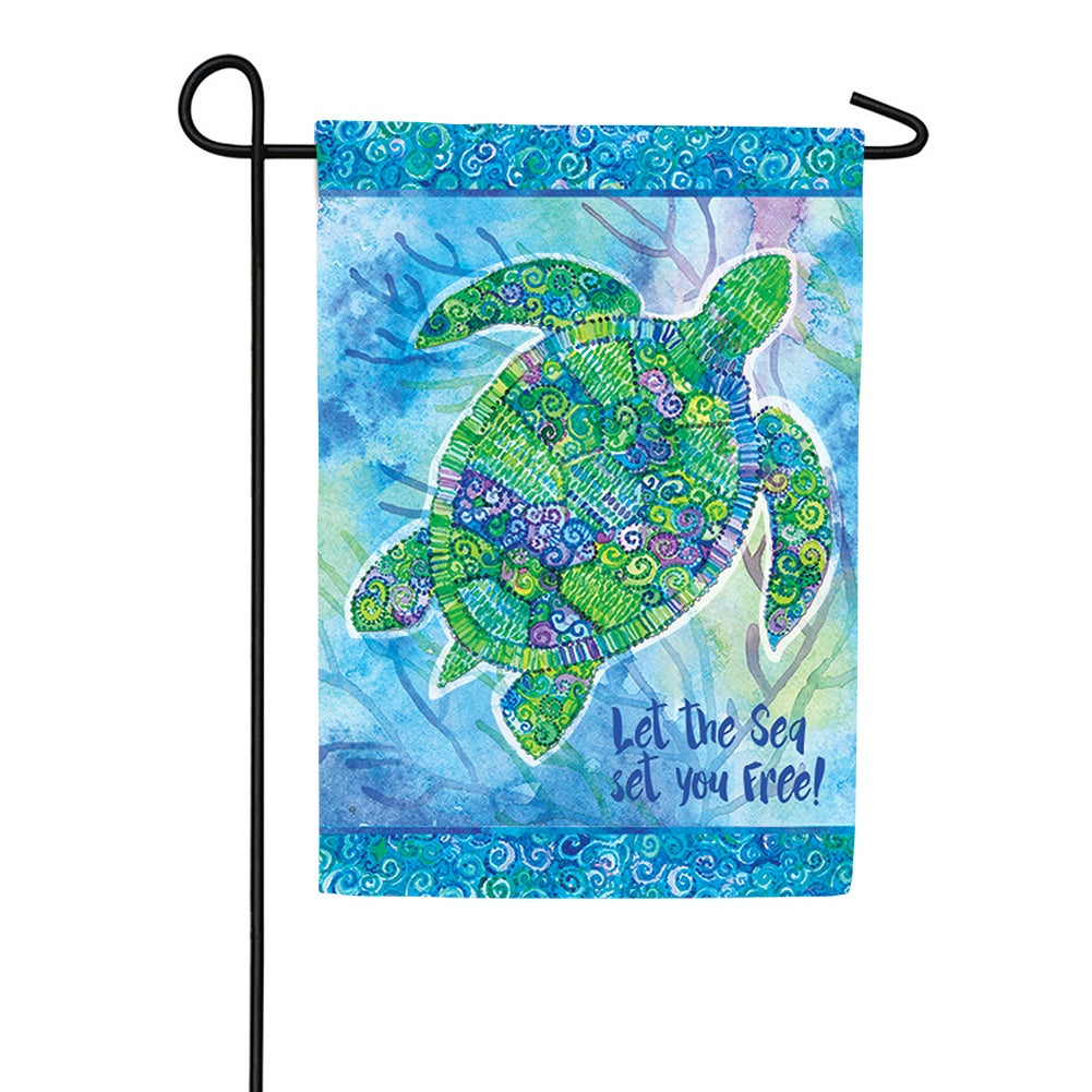 Boho Turtle Garden Flag
