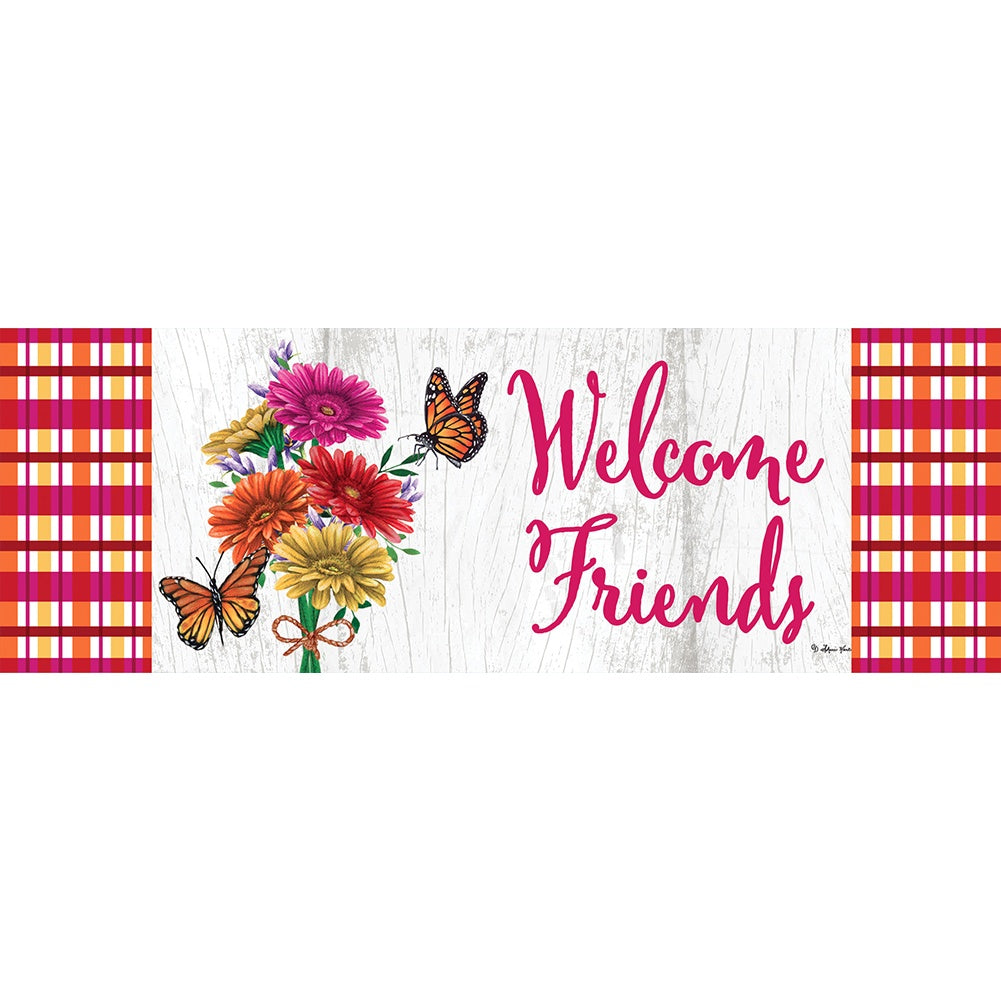 Custom Decor Signature Sign - Gerbera Plaid