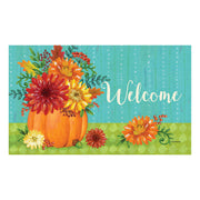 Pumpkins & Mums Door Mat