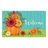 Pumpkins & Mums Door Mat