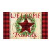 Buffalo Check Star Door Mat