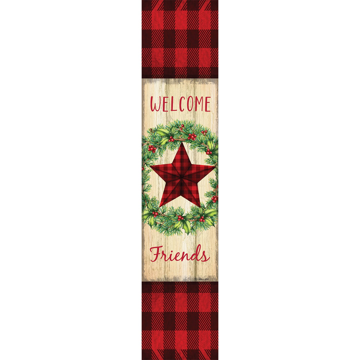 Custom Decor Yard Expression - Buffalo Check Star