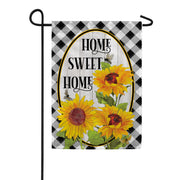 Sunflower Check Garden Flag