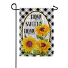 Sunflower Check Garden Flag