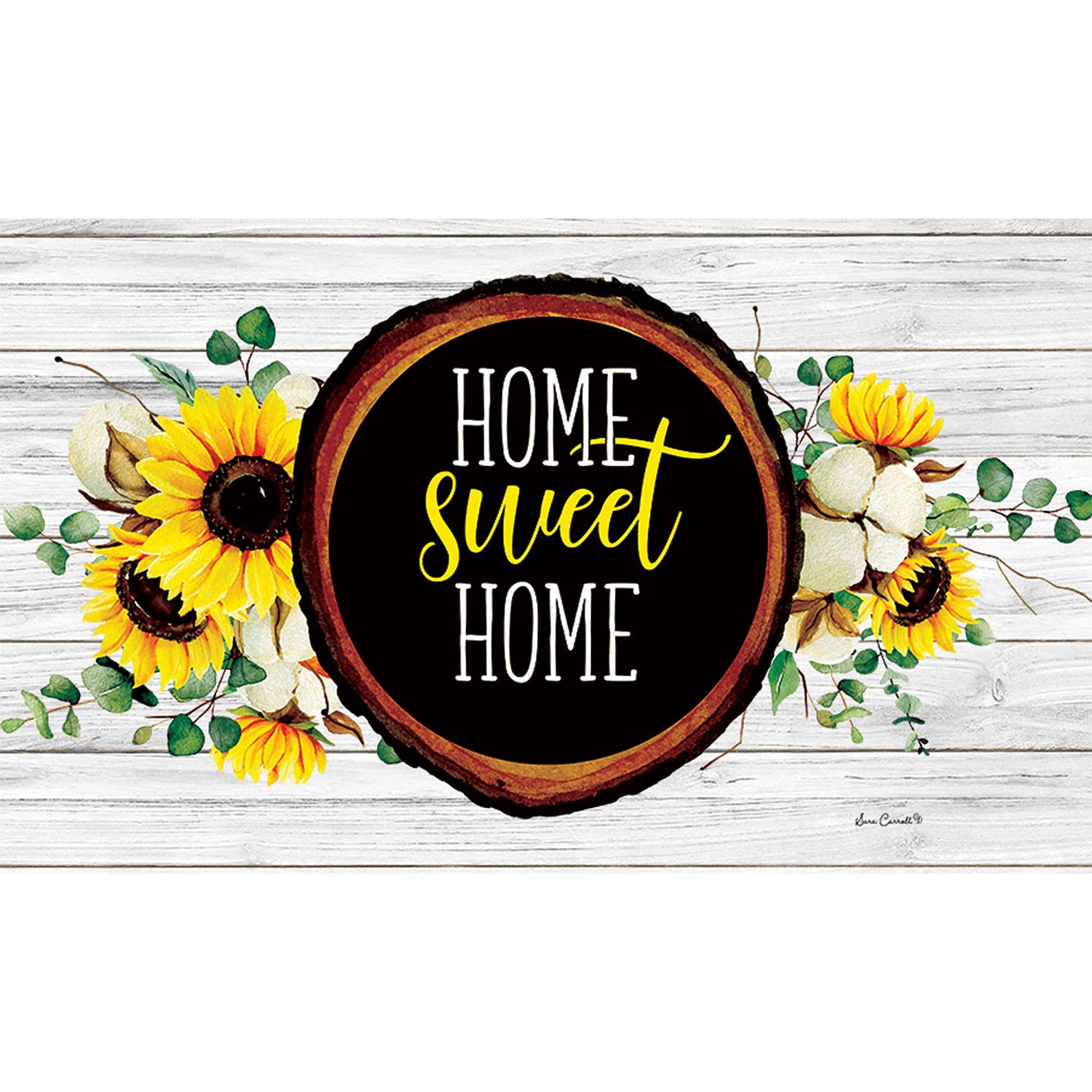 Sunflowers & Cotton Door Mat