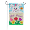 Bunny Fence Applique Garden Flag
