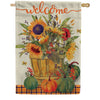 Sunflower Basket House Flag