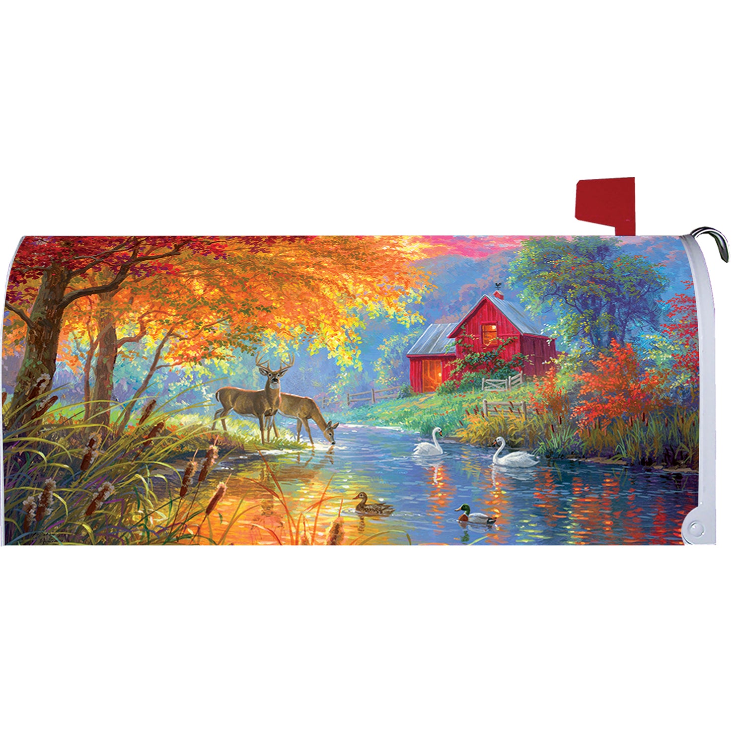 Autumn Wildlife Mailbox Cover
