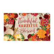 Thankful Mums Door Mat